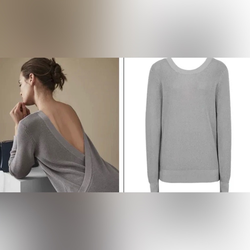 REISS Corin Open-Back Jumper Sweater Size XS